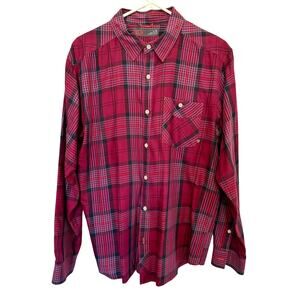 Mountain Hardwear red long sleeve lightweight flannel